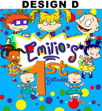 Rugrats Backdrop, Rugrats Banner, Rugrats Birthday, Rugrats Party, Rugrats Personalized Backdrop, Rugrats Baby Shower, Rugrats African American