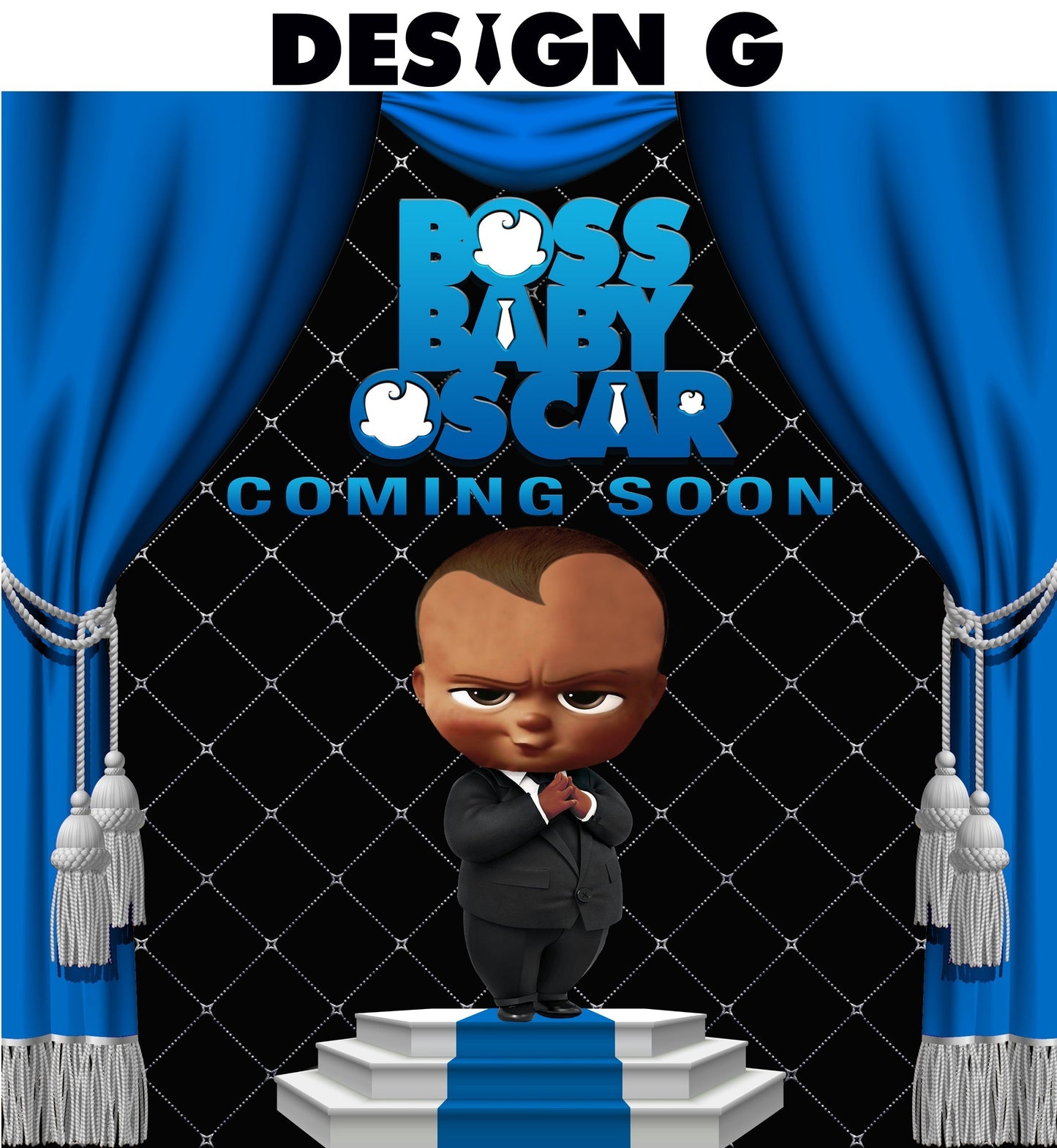 Boss Baby Girl Backdrop, Boss Baby Banner, Boss Baby  Birthday, Boss Baby party, Boss Baby Personalized Backdrop, Boss Baby baby Shower, Boss Baby African American