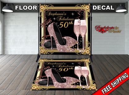 High Heels Floor Decal, High Heels Floor Sticker, High Heels Decal, High Heels Decal, High Heels Birthday Decal, High Heels Rose Gold