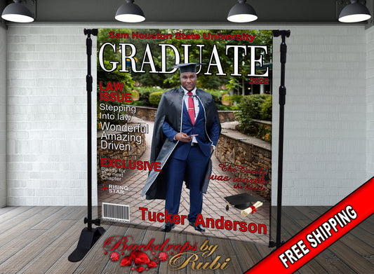 Magazine Cover Backdrop, Magazine Graduation, Magazine Class of 2025, Magazine Senior Prom Backdrop, Graduation Backdrop, Graduation Banner