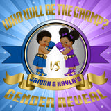 Boxing Gender Reveal Backdrop, Gender Reveal Boxing , Gender Reveal backdrop, Boy Or Girl, Gender Reveal Prince or Princess, Baby Boxer