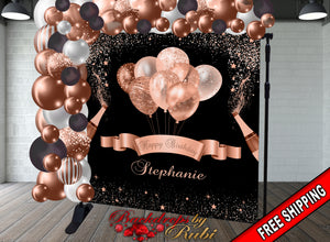 Birthday Backdrop, Custom Photo Birthday Backdrop, 21st Birthday Backdrop, Prom Backdrop, Birthday Banner, Photo Birthday Backdrop, 50th