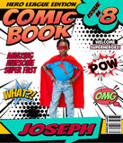 Comic Book Cover Backdrop, Comic Book Birthday, Comic Book Cover Banner, Comic Book Kids Birthday Backdrop, Magazine Kids Backdrop