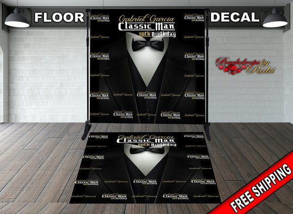 Classic Man Floor Decal, Classic Man Floor Sticker, Classic Man 50th Birthday Decal, Classic Man Decal, Classic Man Birthday Decal