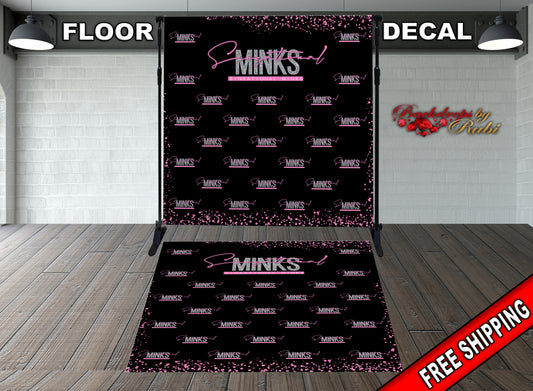 Custom Logo Backdrop Floor Decal, Logo Step and Repeat Floor Decal, Business Logo Floor Decal, Business Logo Step And Repeat Decal