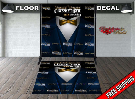 Classic Man Floor Decal, Classic Man Floor Sticker, Classic Man 50th Birthday Decal, Classic Man Decal, Classic Man Birthday Decal