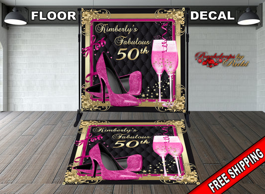 High Heels Floor Decal, High Heels Floor Sticker, High Heels Decal, High Heels Decal, High Heels Birthday Decal, High Heels Hot pink