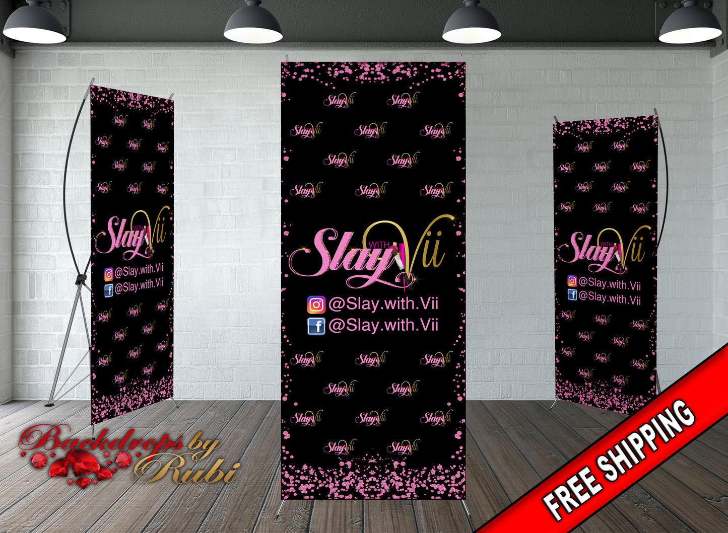 X-Stand Logo Banner, Logo Step and Repeat Business Event Banner, Trade Show Banner, Pop Up Shop, X-Stand Banner, X-Stand Logo banner, XStand