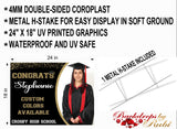 Graduation Yard Sign, Graduation Yard Sign with H-Stake, Graduation Sign, Class of 2023 Yard Sign, Senior Yard Sign, High School Yard Sign