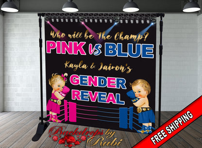 Gender Reveal Backdrop, Gender Reveal Banner Gender Reveal Party Backdrop, Gender Reveal, Boy Or Girl, Gender Reveal Prince or Princess