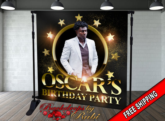 Birthday Backdrop, Custom Photo Birthday Backdrop, 21st Birthday Backdrop, Prom Backdrop, Birthday Banner, Photo Birthday Backdrop, 50th