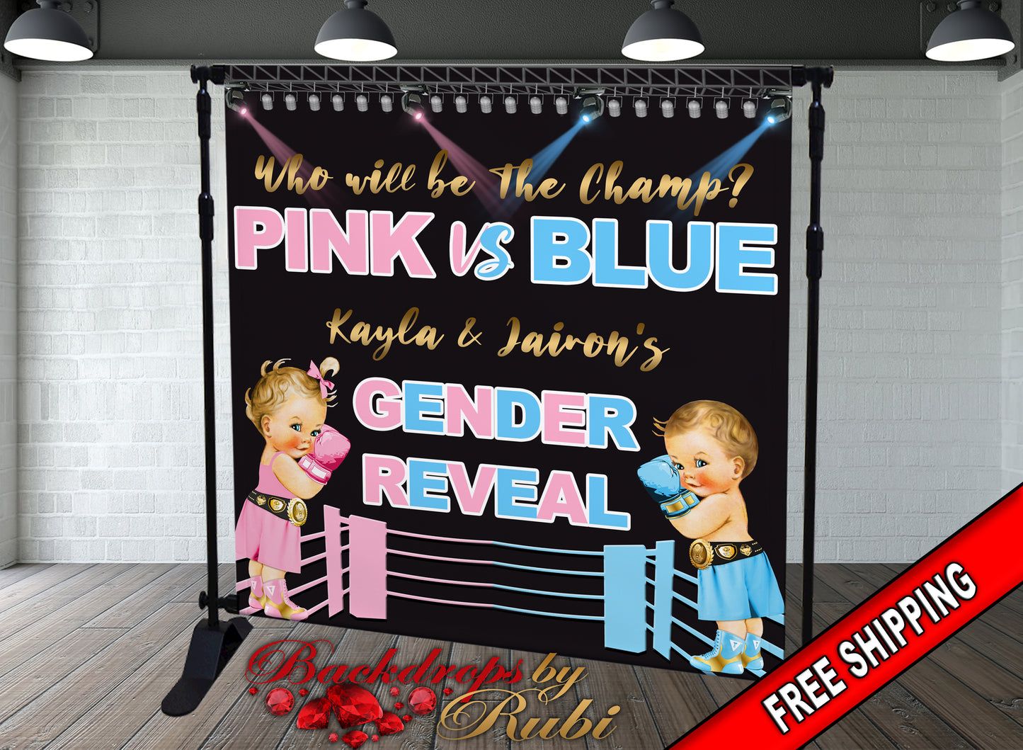 Gender Reveal Backdrop, Gender Reveal Banner Gender Reveal Party Backdrop, Gender Reveal, Boy Or Girl, Gender Reveal Prince or Princess