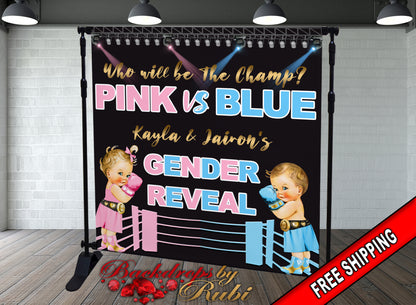 Gender Reveal Backdrop, Gender Reveal Banner Gender Reveal Party Backdrop, Gender Reveal, Boy Or Girl, Gender Reveal Prince or Princess