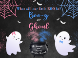 Halloween Gender Reveal Backdrop, Halloween Baby Shower, Boo-y or Ghoul Backdrop, Pink vs Blue Backdrop, Halloween Gender Reveal Banner,