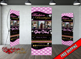 X-Stand Logo Banner, Logo Step and Repeat Business Event Banner, Trade Show Banner, Pop Up Shop, X-Stand Banner, X-Stand Logo banner, XStand