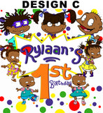 Rugrats Backdrop, Rugrats Banner, Rugrats Birthday, Rugrats Party, Rugrats Personalized Backdrop, Rugrats Baby Shower, Rugrats African American