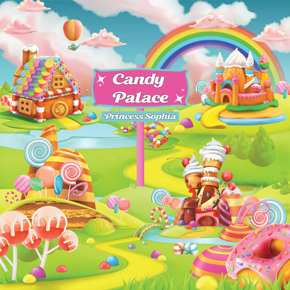 Candy Land Backdrop, Candy Land Banner, Candy Party Backdrop, Candy Party Background, Candy Sign, Sweet Shop Backdrop, Candyland Birthday