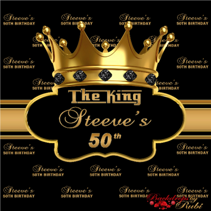 The King Men's Birthday Backdrop, The King Men's Backdrop, 60th, Men's Crown Backdrop, Men's Birthday Celebration, 30th Birthday, 40th, 50th