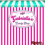 Candy Shop Backdrop, Candy Shop Banner, Custom Backdrop For Candy Buffet, Dessert Buffet, Candy Party Background, Candy Sign,Sweet Shop Sign