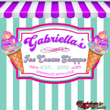 Ice Cream Parlor Backdrop, Ice Cream Banner, Ice Cream Shoppe Birthday, Dessert Buffet, Candy Party Background, Candy Shop Backdrop
