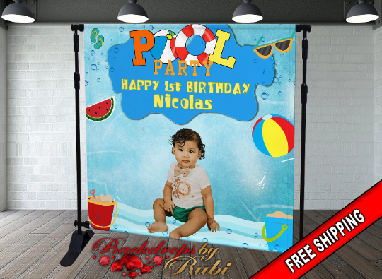 Pool Party Backdrop, Summer Pool Party Banner, Pool Party Background, Pool Party Photo Backdrop, Pool Party Banner, Pool Party Picture