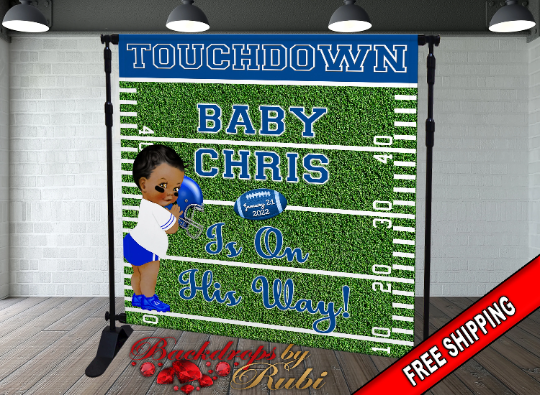 Baby Football Backdrop, Football Backdrop, Baby Shower Football Backdrop, Touchdown Football backdrop, Football Field Backdrop, Prince