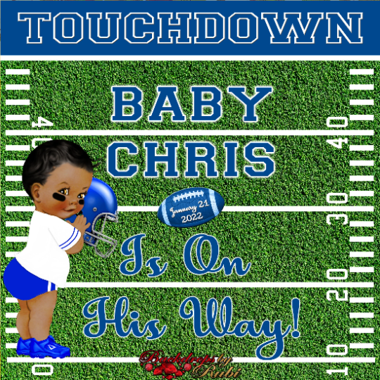 Baby Football Backdrop, Football Backdrop, Baby Shower Football Backdrop, Touchdown Football backdrop, Football Field Backdrop, Prince