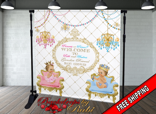 Gender Reveal Backdrop, Gender Reveal Banner Gender Reveal Party Backdrop, Gender Reveal, Boy Or Girl, Gender Reveal Prince or Princess