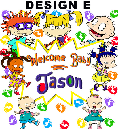 Rugrats Backdrop, Rugrats Banner, Rugrats Birthday, Rugrats Party, Rugrats Personalized Backdrop, Rugrats Baby Shower, Rugrats African American