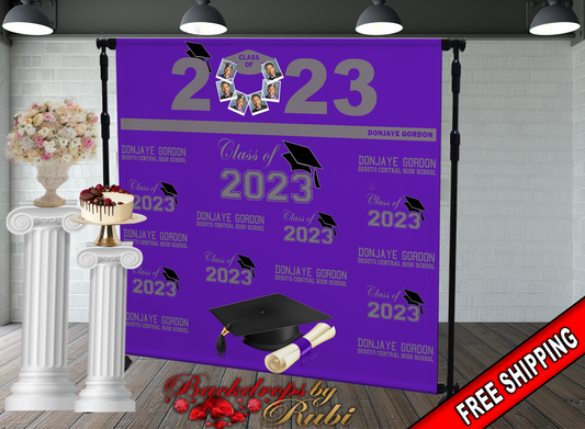 Graduation Backdrop, Prom, Graduation Photo Booth, Class of 2025 Backdrop, Class of 2025 Step and Repeat, Graduation Senior Prom Banner, Class of 2025