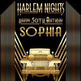 Harlem Nights Birthday Backdrop, Harlem Nights Gold Backdrop, Harlem Nights Party, Gatsby Backdrop, Harlem Nights Banner, Harlem Nights