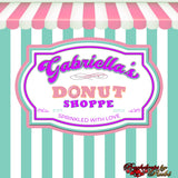 Donuts Backdrop, Donuts Banner, Donut Shoppe Birthday, Dessert Buffet, Candy Party Background, Candy Sheet Shop Sign