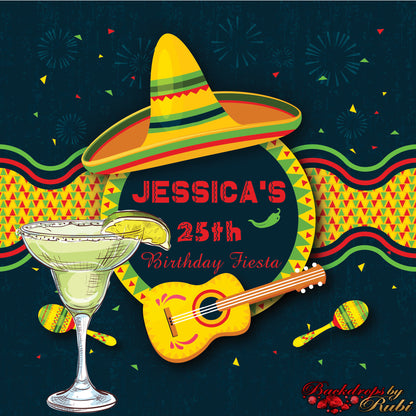 Mexican Birthday Backdrop, Mexican Birthday Banner, Mexican Birthday Party Background, Mexican Fiesta backdrop, 5 De Mayo Backdrop