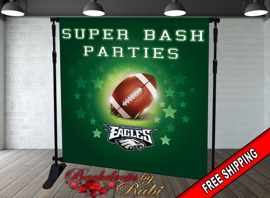 Super Bowl Party Backdrop, Super Bowl Banner, Super Bowl 2025, Super Bowl Birthday Backdrop, Personalized Football Backdrop, Super Bowl
