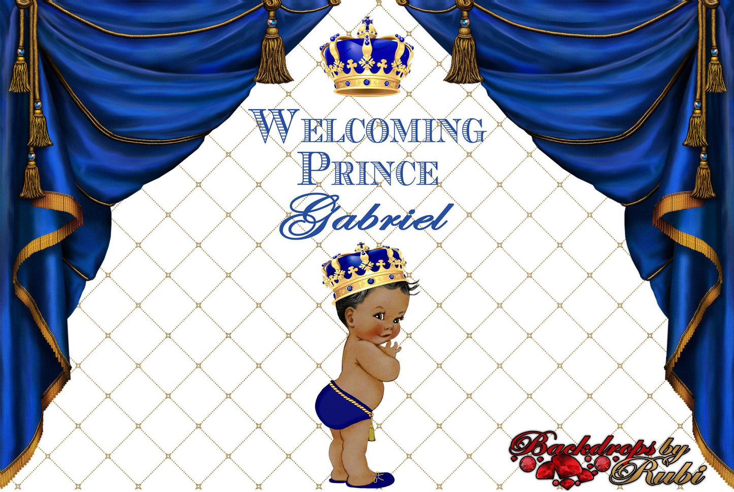 Royal Prince Theme Backdrop, Blue Crown Prince Backdrop, Royal Prince Baby Shower Photo Backdrop, Royal Blue Prince Backdrop, Little Prince