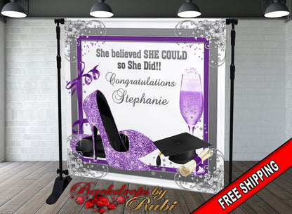 Graduation Backdrop, Prom, Graduation Photo Booth, Class of 2025 Backdrop, Class of 2025 Step and Repeat, Graduation Senior Prom Banner, Class of 2025