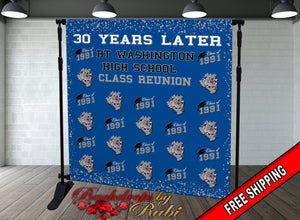 Class Reunion Backdrop, Class of Backdrop, Class Reunion Step and Repeat, Class Reunion Banner, Class Reunion Logo Backdrop, Class Reunion