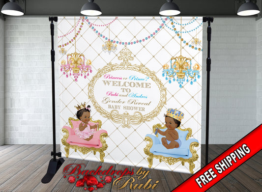 Gender Reveal Backdrop, Gender Reveal Banner Gender Reveal Party Backdrop, Gender Reveal, Boy Or Girl, Gender Reveal Prince or Princess