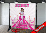 Hollywood Backdrop, Hollywood Banner, Hollywood Birthday Backdrop, Red Carpet Backdrop, Hollywood Photo Backdrop, Hollywood Baby Shower