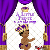 Prince Theme Backdrop, Purple Crown Prince Backdrop, Royal Prince Baby Shower Photo Backdrop, Prince Backdrop Purple Curtains, Little Prince