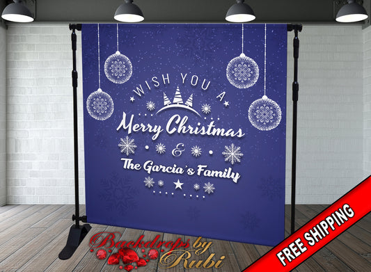 Christmas Backdrop, Christmas Banner, Christmas Photo Booth, Holiday Backdrops, Merry Christmas Backdrop, Christmas Custom Backdrop, Navidad