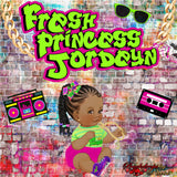 Fresh Princess Backdrop, Fresh Princess  Birthday Backdrop, Graffiti Backdrop, Graffiti Gender Reveal Backdrop, Graffiti Baby Shower