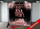 Soul Train Birthday Backdrop, Soul Train Rose Gold  Backdrop, Soul Train Party, Soul Train Birthday Step and Repeat, Soul Train Banner