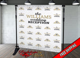 Wedding Step and Repeat Backdrop, Wedding Backdrop, Bridal Shower Backdrop, Wedding Photo Backdrop, Anniversary Backdrop, Engaged Backdrop
