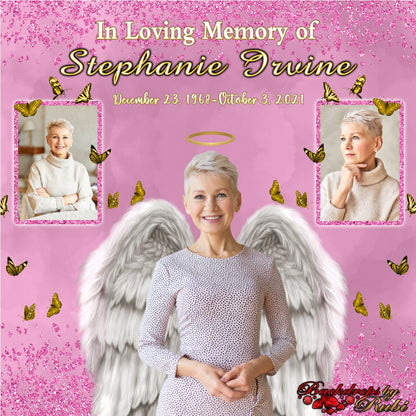 Memorial Backdrop, Funeral Backdrop, In Loving Memory backdrop, Memorial Banner, Happy Heavenly Birthday, Memorial Photo Backdrop, Memorial