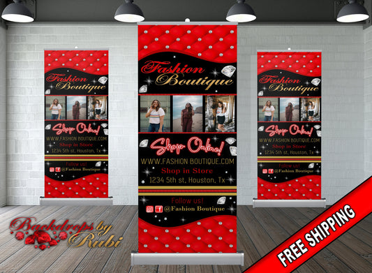 Retractable Logo Banner, Logo Step and Repeat Business Event Banner, Trade Show Banner, Pop Up Shop, Retractable Banner, Roll Up Banner,