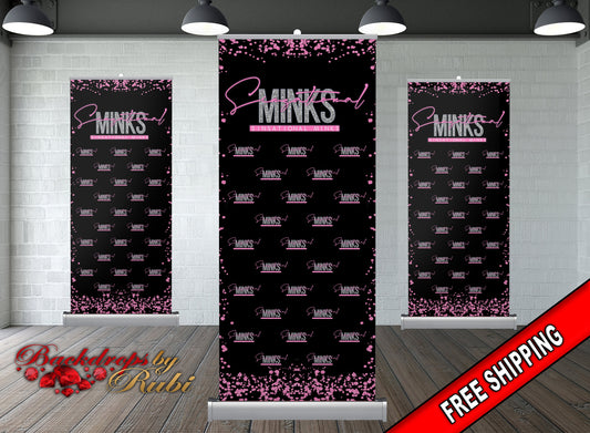 Retractable Logo Banner, Logo Step and Repeat Business Event Banner, Trade Show Banner, Pop Up Shop, Retractable Banner, Roll Up Banner,