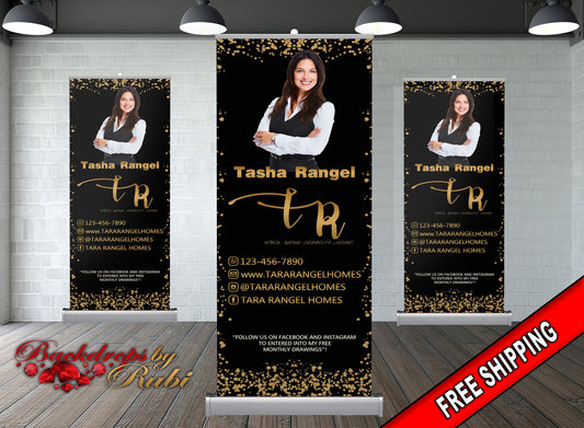 Retractable Logo Banner, Logo Step and Repeat Business Event Banner, Trade Show Banner, Pop Up Shop, Retractable Banner, Roll Up Banner,