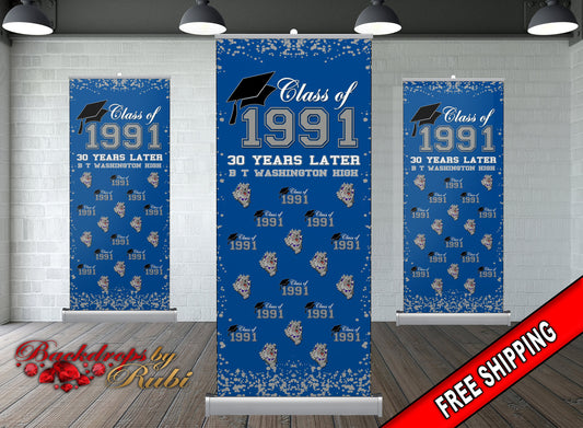 Retractable Class Reunion, Class Reunion Step and Repeat  Banner, Class Reunion Banner, Class Reunion Retractable Banner, Class Reunion Sign