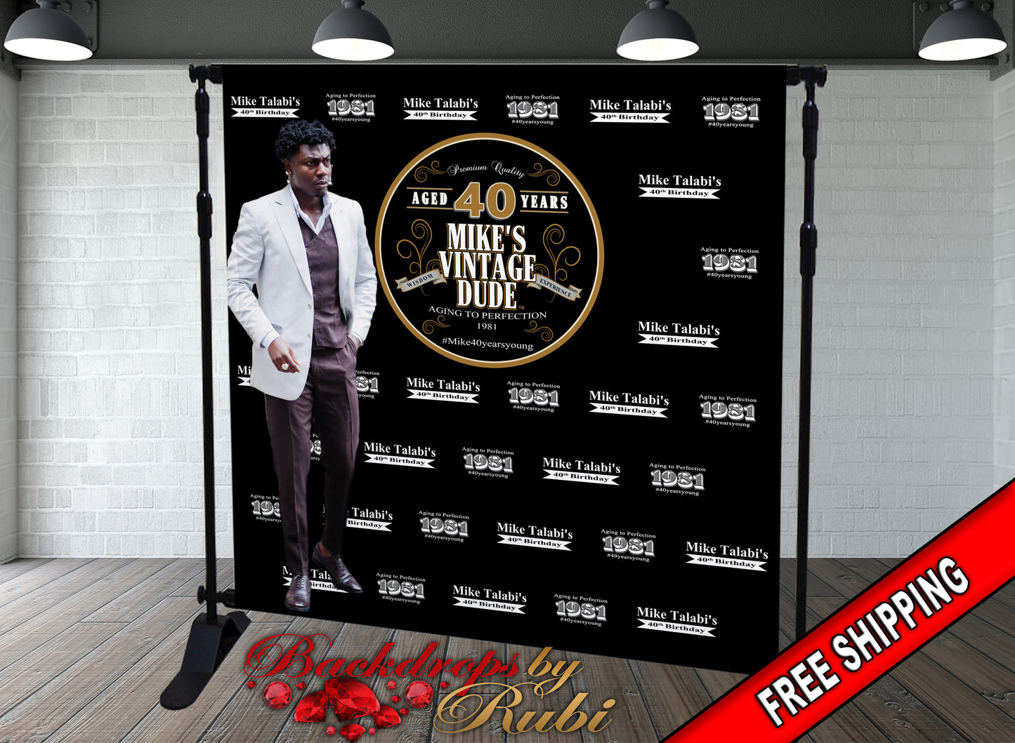 Vintage Dude Backdrop, 50th Birthday Backdrop, Aged to Perfection Backdrop, Vintage 50th Birthday, Vintage Dude Banner,Vintage Dude Birthday